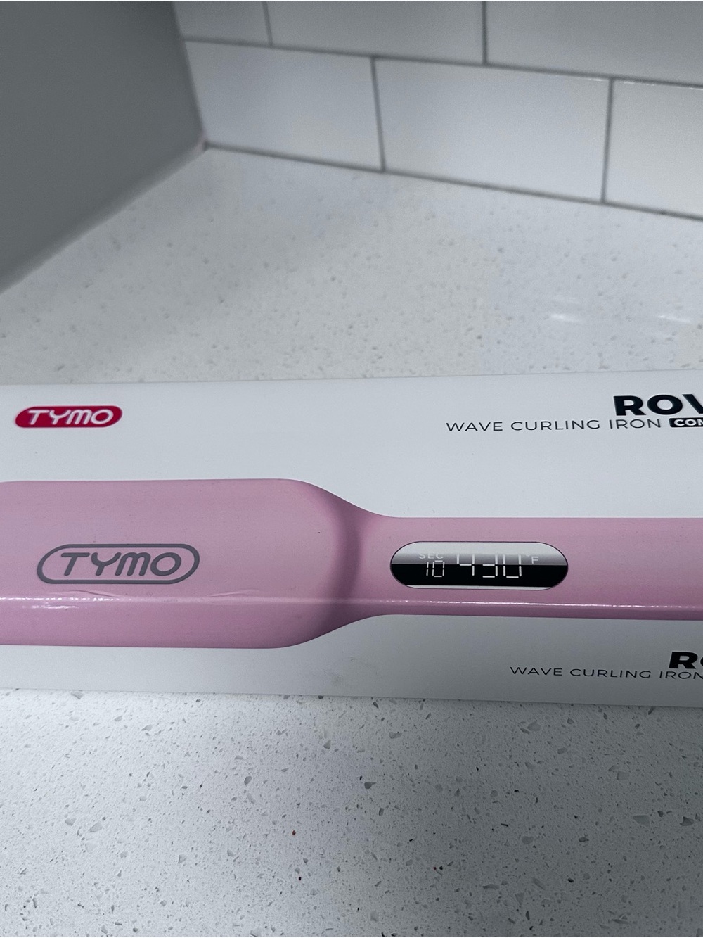 TYMO Pink Wave Curling Iron for Women with Digital Display